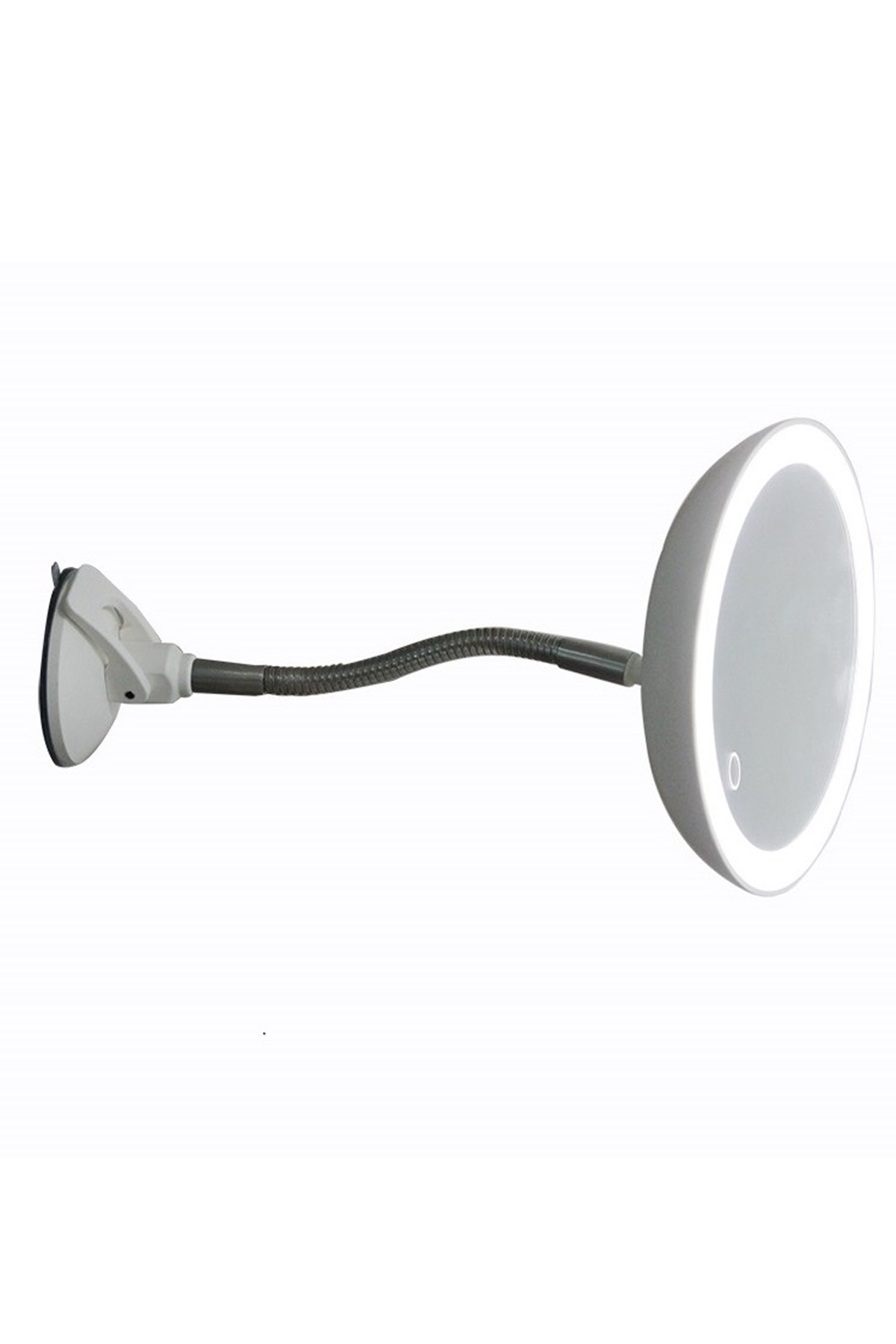 Şerit LED Işıklı Banyo Makyaj - Tıraş Aynası, 10X HD ZOOM, Esnek Boyun, Dokunmatik Parlaklık Ayarı
