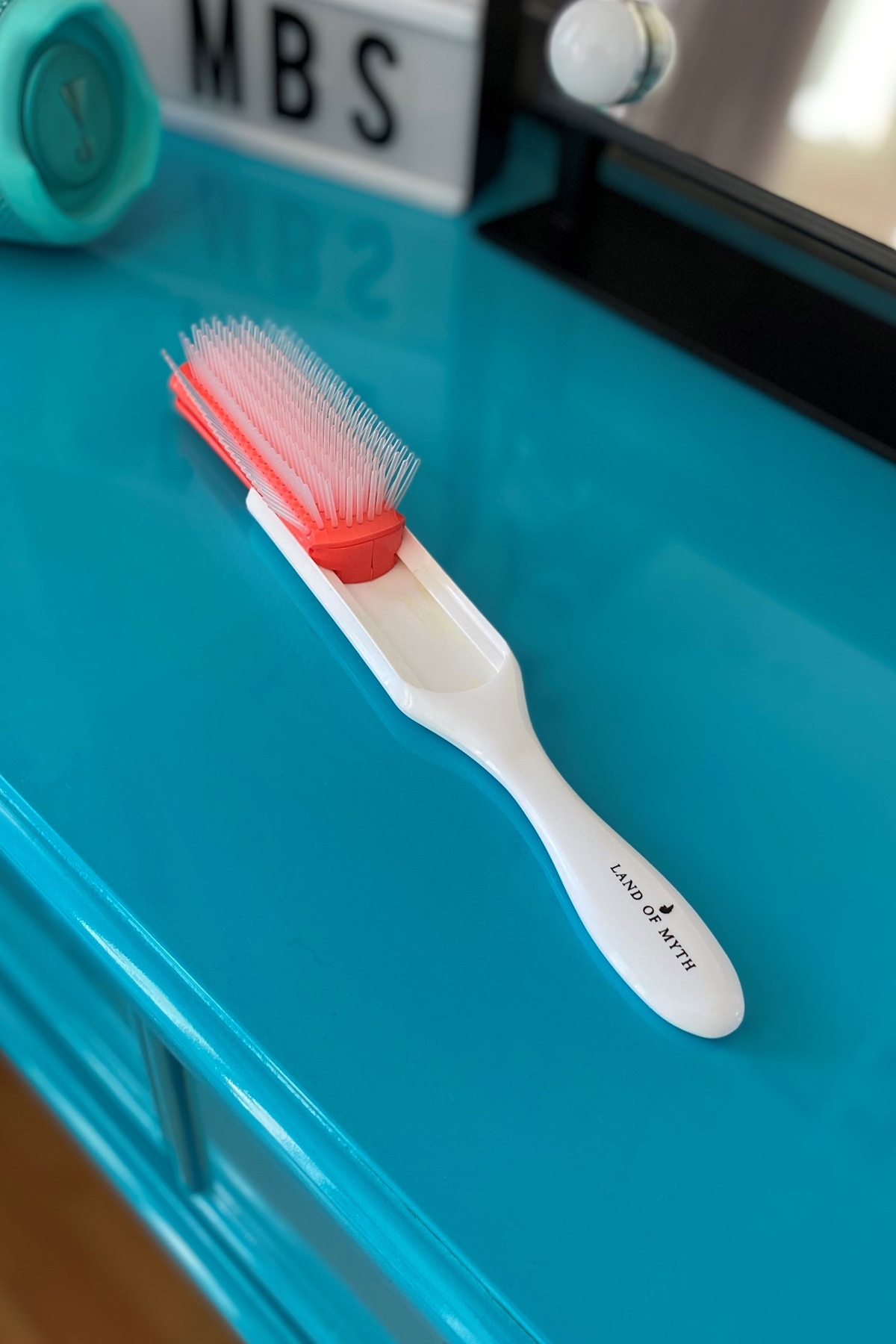 Lom1213 Styling Brush, 9 Sıra Şekillendirme Fırçası, Curly Girl Kıvırcık Kız Metodu Fırçası - Beyaz