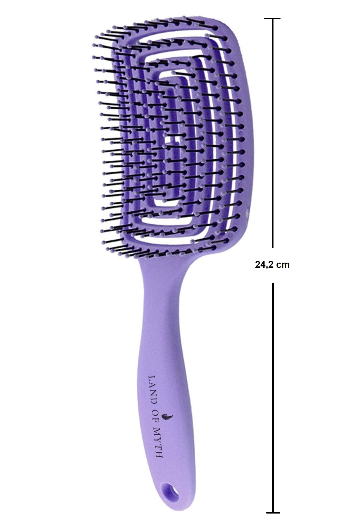 LOM1273 Üç Boyutlu Esnek Saç Açma ve Tarama Fırçası, Flexible Pro Brush (Lila)