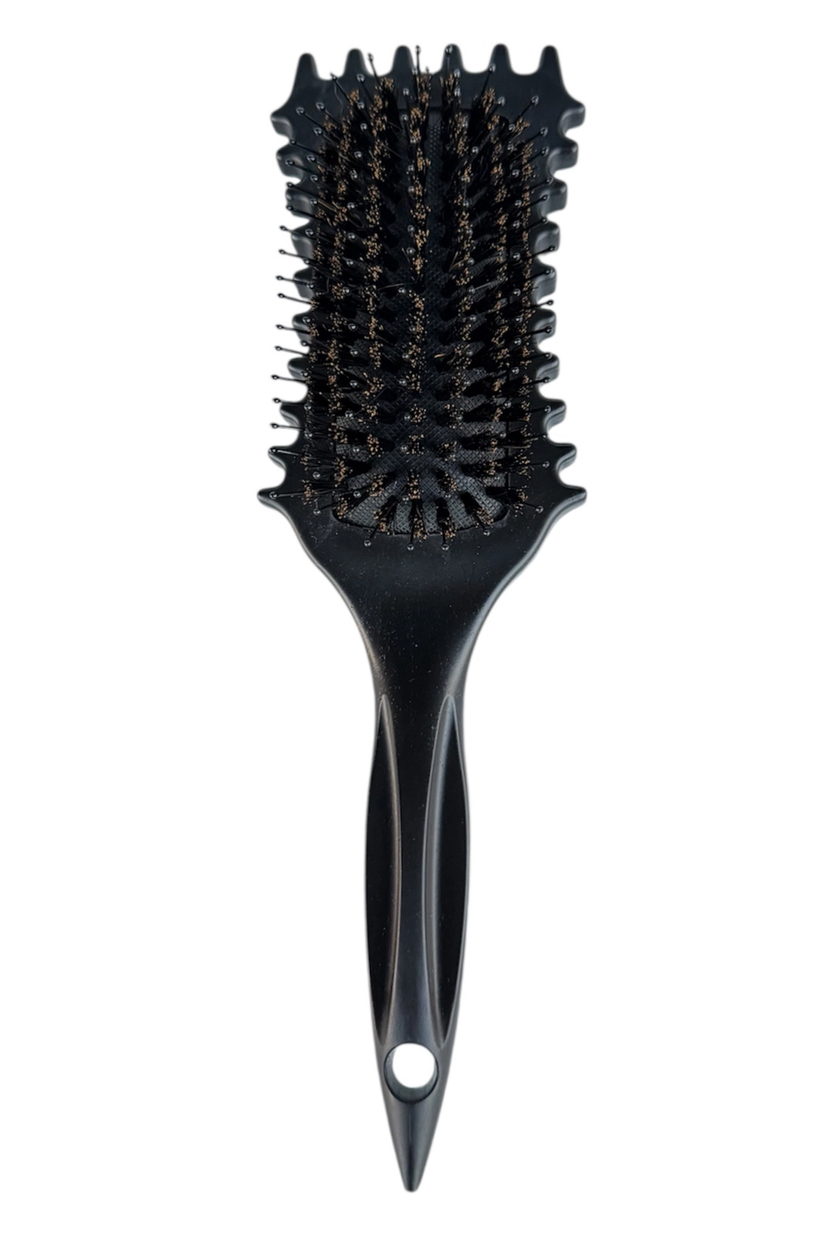 LOM1215 Curl Defining Styling Brush, Kıvırcık Kavisli 9 Sıra Bukle Belirginleştirme Fırçası (Siyah)