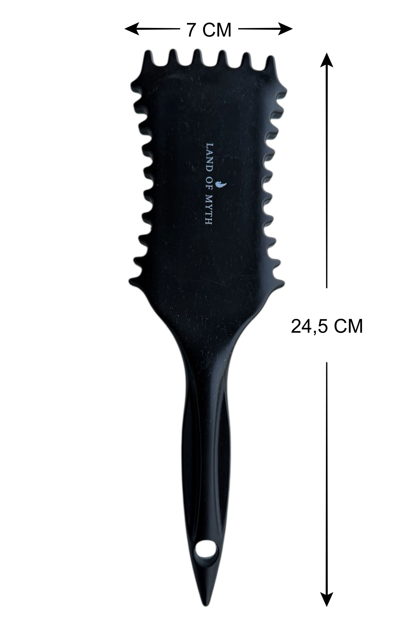 LOM1215 Curl Defining Styling Brush, Kıvırcık Kavisli 9 Sıra Bukle Belirginleştirme Fırçası (Siyah)