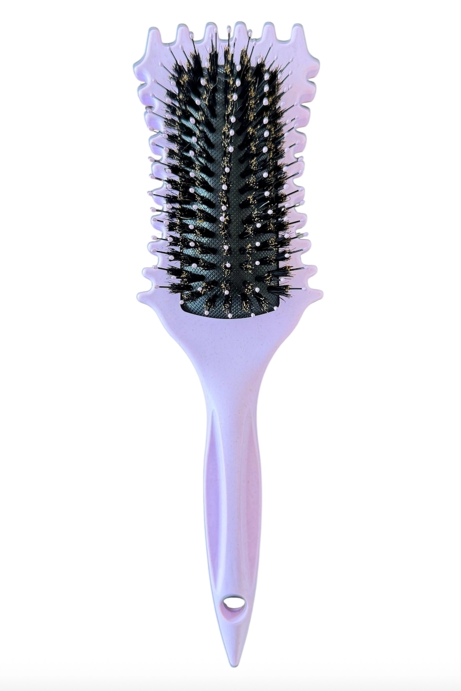 LOM1216 Curl Defining Styling Brush, Kıvırcık Kavisli 9 Sıra Bukle Belirginleştirme Fırçası (Lila)