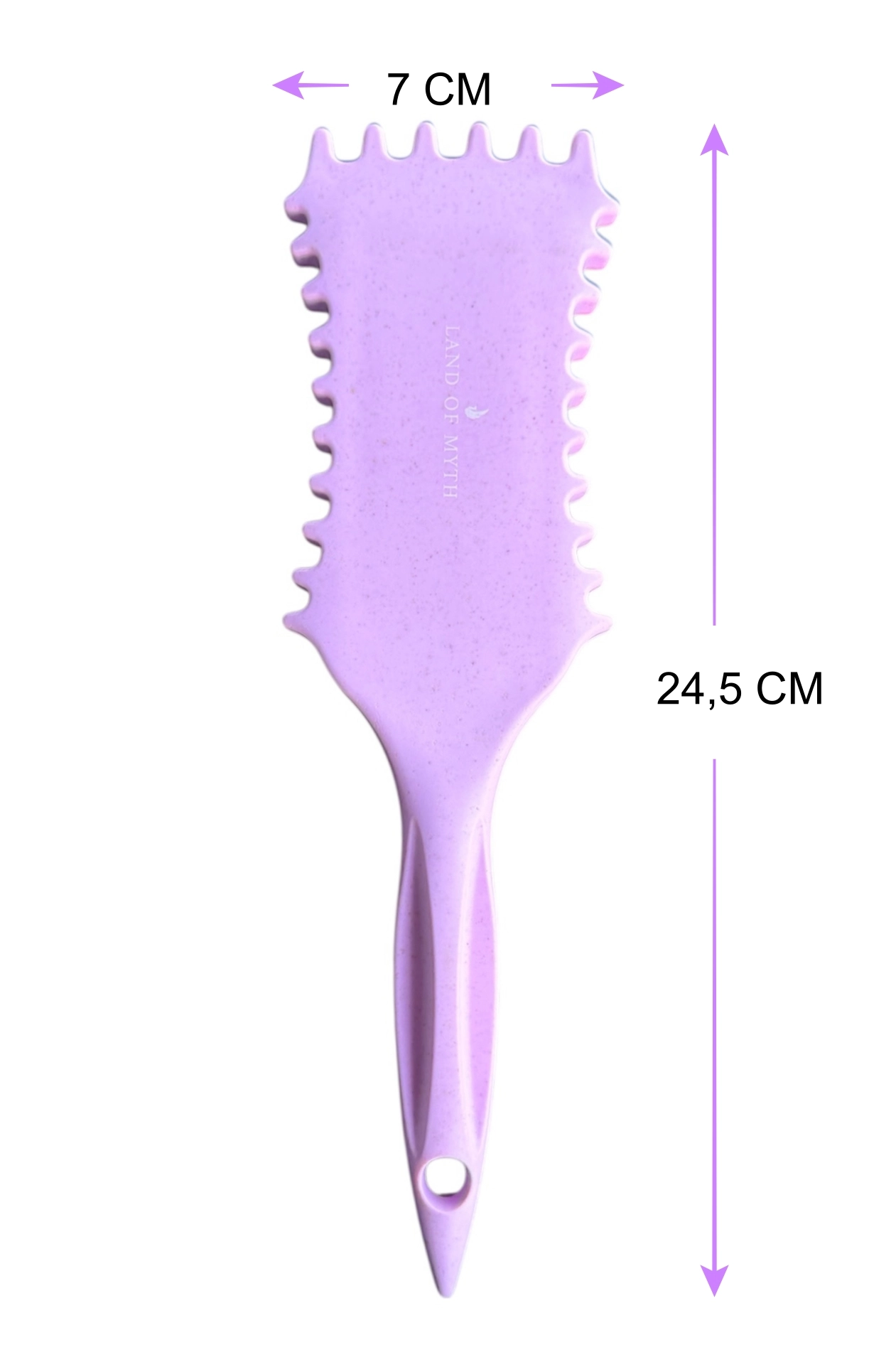 LOM1216 Curl Defining Styling Brush, Kıvırcık Kavisli 9 Sıra Bukle Belirginleştirme Fırçası (Lila)