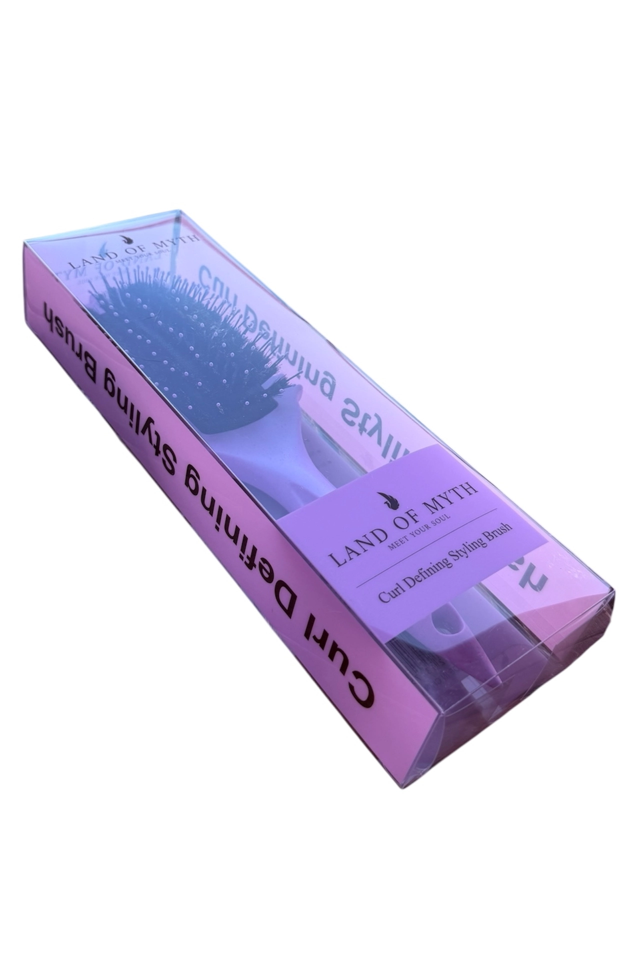 LOM1216 Curl Defining Styling Brush, Kıvırcık Kavisli 9 Sıra Bukle Belirginleştirme Fırçası (Lila)