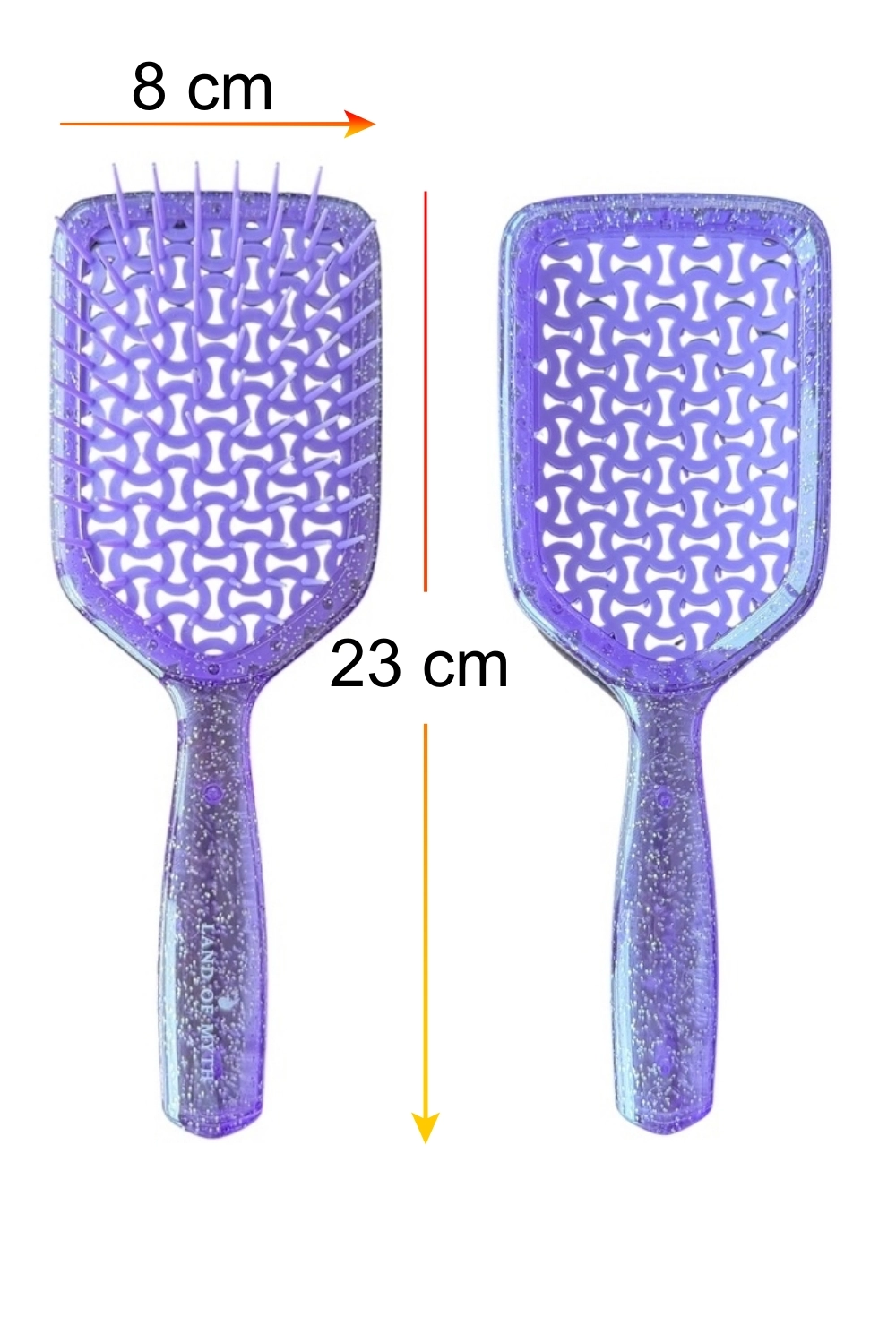 LOM1265 Duşta Saç Açma ve Masaj Fırçası Islak Saç Açma Tarağı Wet Detangler (Lila)