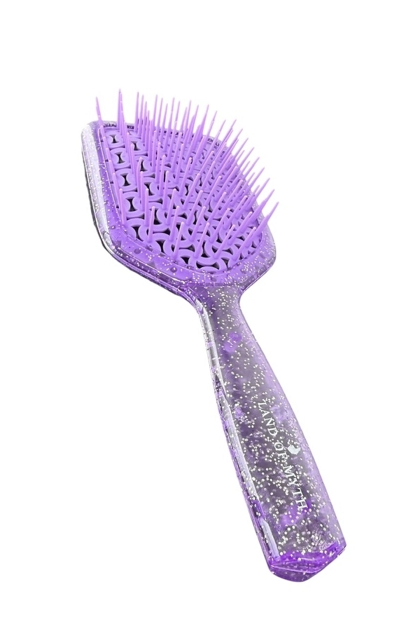 LOM1265 Duşta Saç Açma ve Masaj Fırçası Islak Saç Açma Tarağı Wet Detangler (Lila)