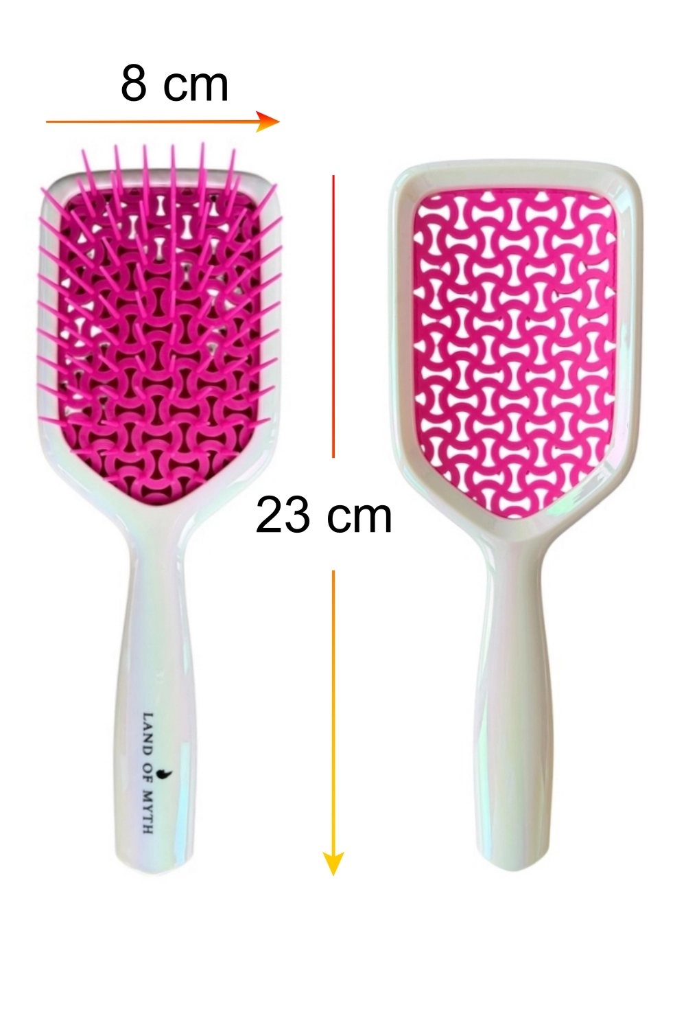 LOM1266 Duşta Saç Açma ve Masaj Fırçası Islak Saç Açma Tarağı Wet Detangler (İnci Beyazı)