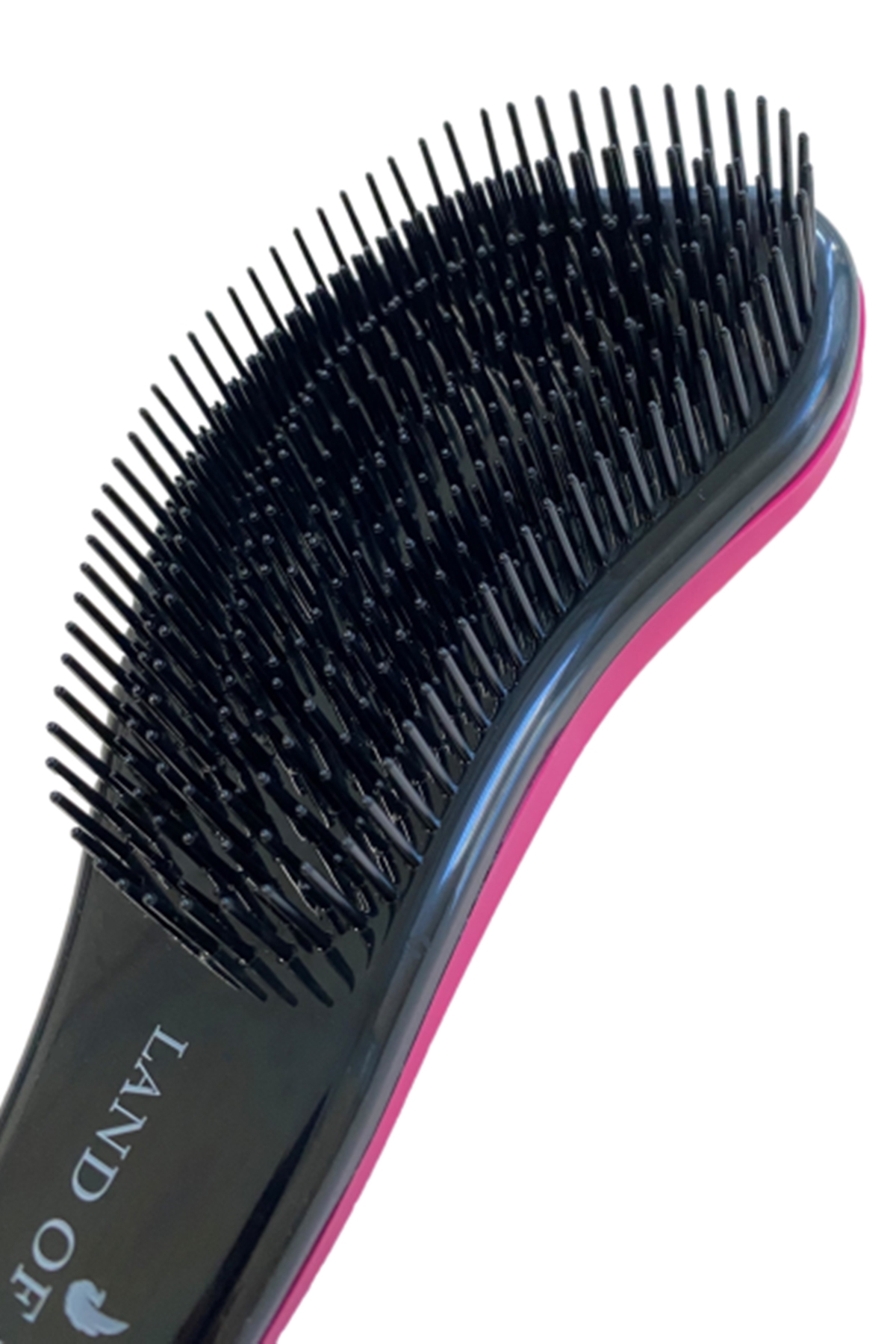 Kavisli Dolaşık Saç Açma Tarağı, Yetişkin & Çocuklar İçin Saç Düğüm Çözücü, Curved Detangler (Pembe)