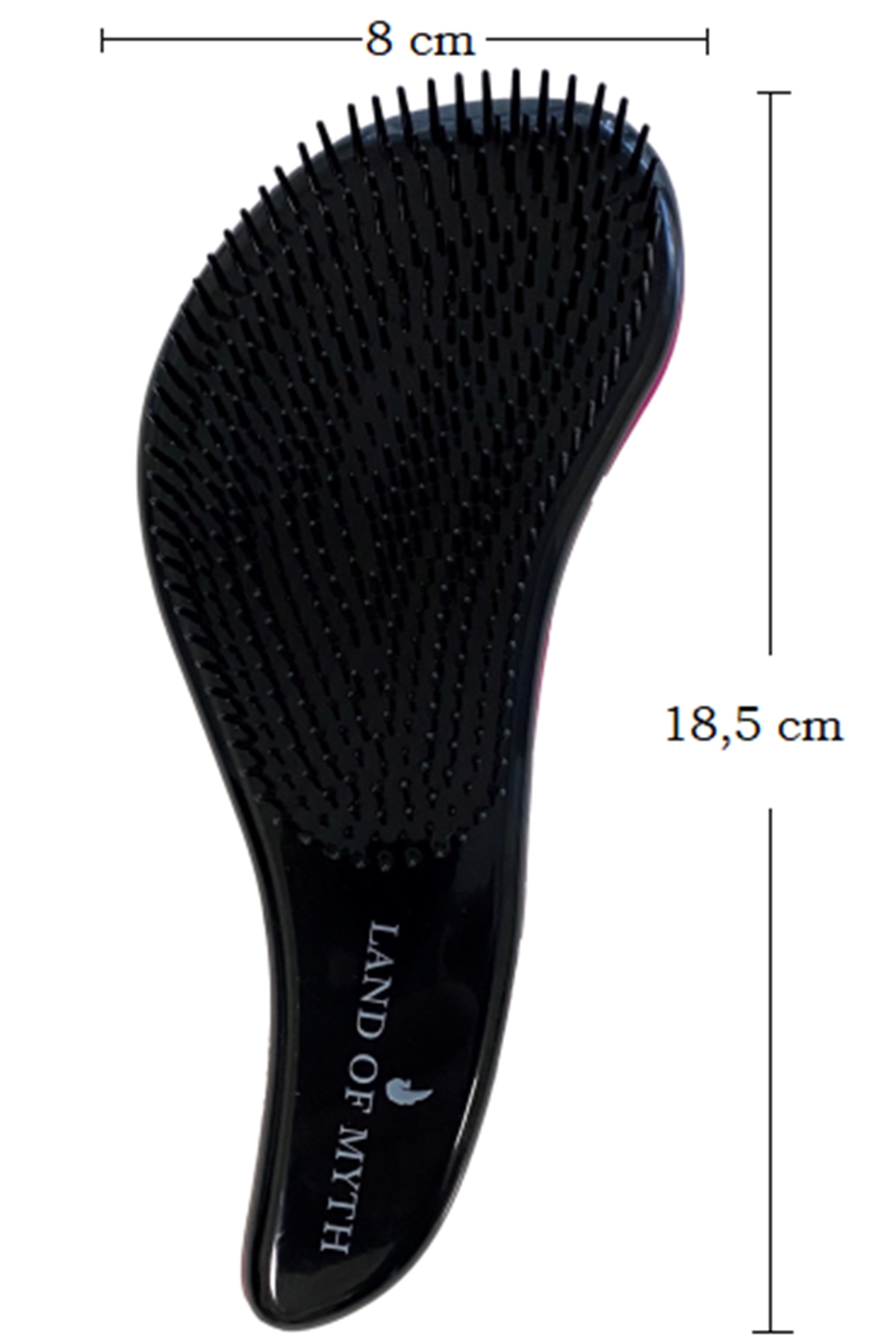 Kavisli Dolaşık Saç Açma Tarağı, Yetişkin & Çocuklar İçin Saç Düğüm Çözücü, Curved Detangler (Pembe)