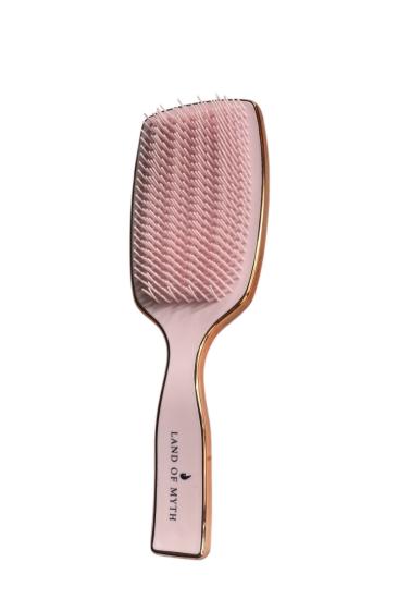 LAND OF MYTH Lom1261 Islak ve Kuru Saç Açma Tarama Fırçası (Bronze Gold-Pembe)