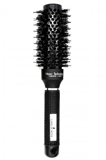 32mm Nano Teknoloji Seramik + İyonik Termal Fön Saç Fırçası, Doğal Kıl Diş, Profesyonel Seri -LOM1092